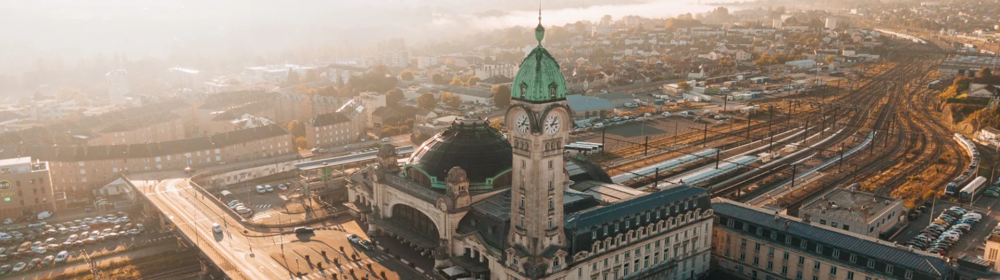 Vue arienne de la gare de Limoges