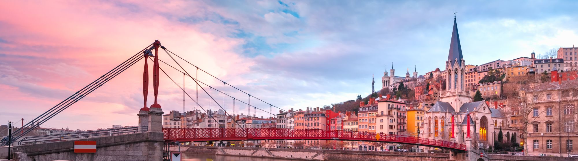Vue d'un pont à Lyon