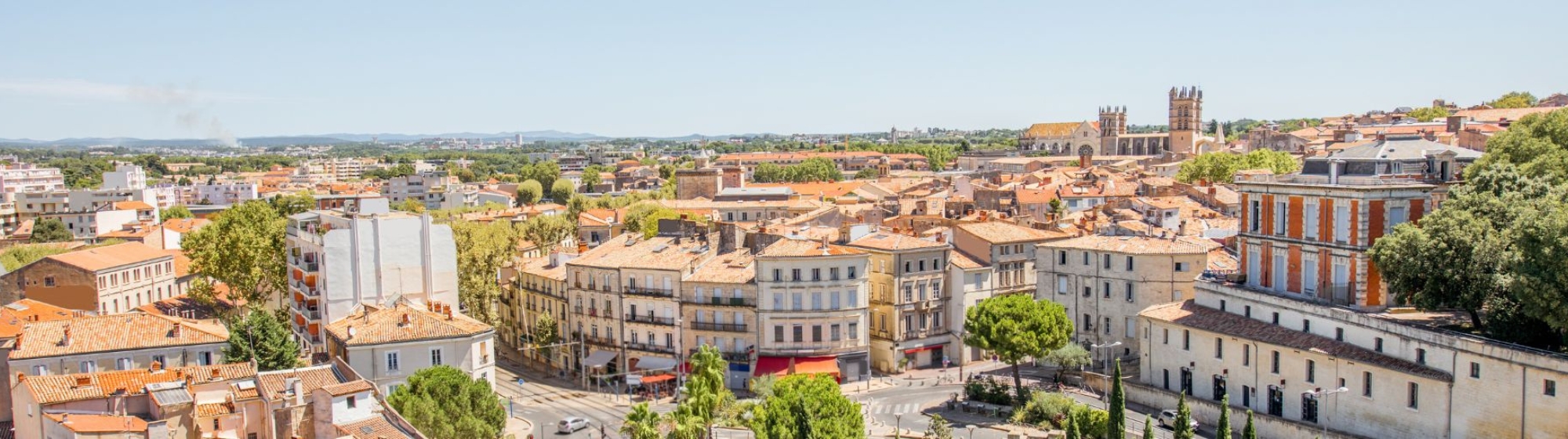 Vue aérienne de la ville de Montpellier