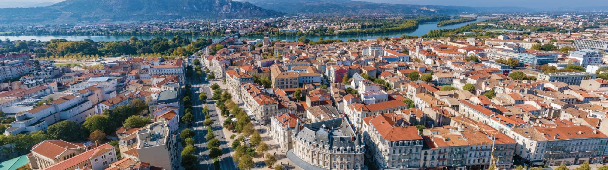 Vue aérienne de la ville de Valence