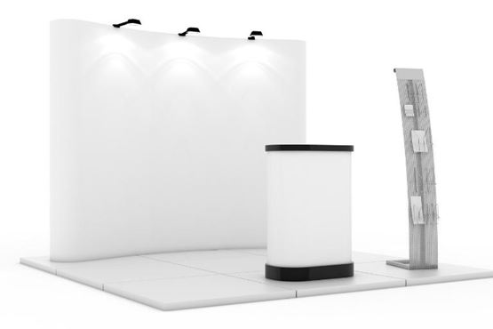 Exemple d'un type de stand blanc