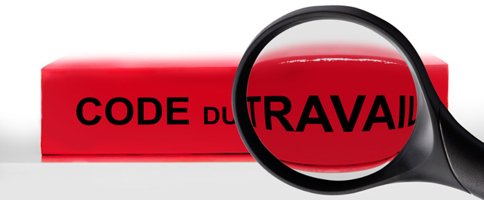 Tranche du Code du travail au travers d'une loupe