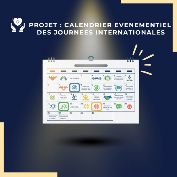 Infographie d'un calendrier évènementiel