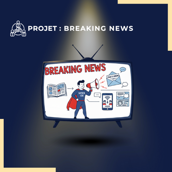Ecran tele signalant un breaking news